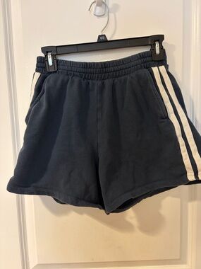 Old Navy Navy Athletic Shorts with White Side Stripes